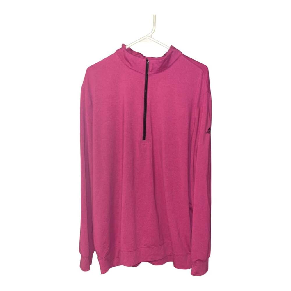 Straight Down Men's XL Pink 1/4 Quarter Zip Athletic Pullover Sweatshirt